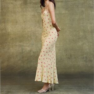 Realization Par - Allegra Dress - Verona - M - Yellow Maxi Dress